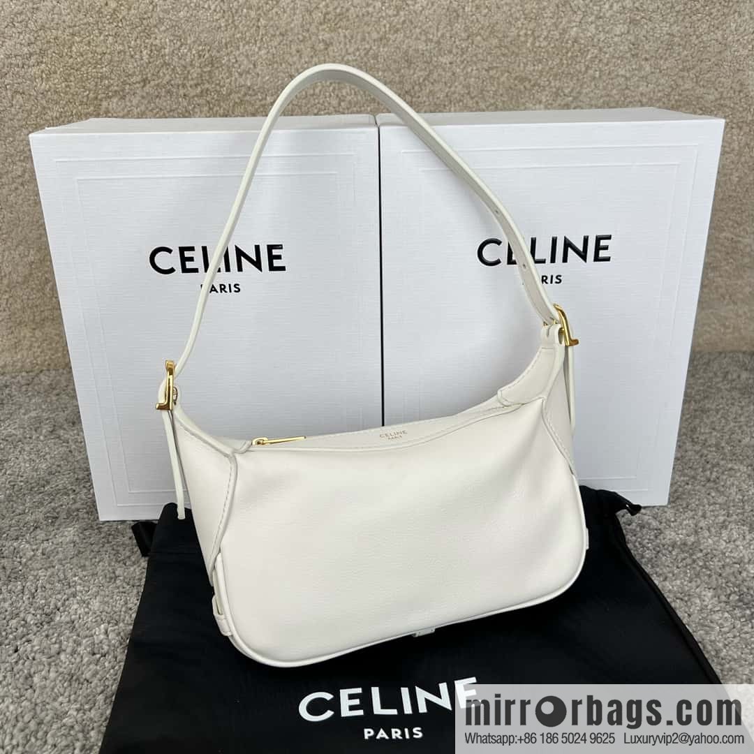 CELINE ROMY Mini Soft Cow Leather Handbag 10K123 White