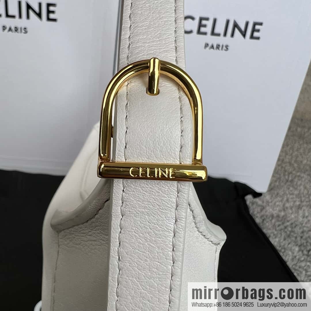 CELINE ROMY Mini Soft Cow Leather Handbag 10K123 White