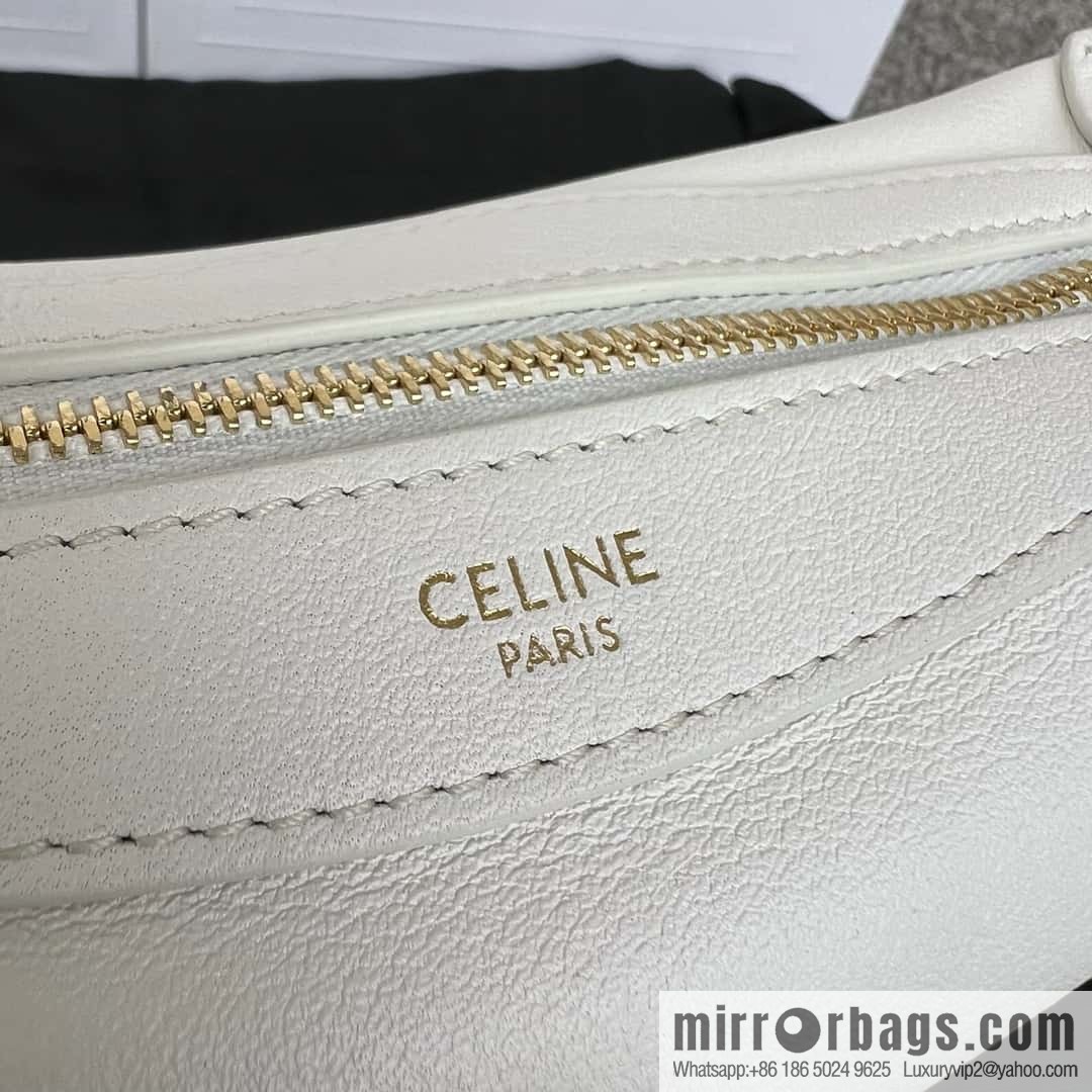 CELINE ROMY Mini Soft Cow Leather Handbag 10K123 White
