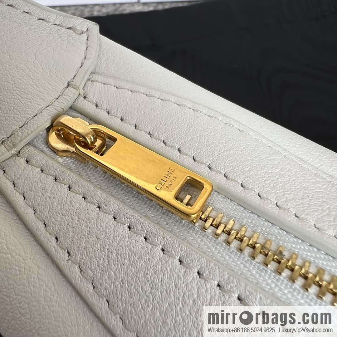 CELINE ROMY Mini Soft Cow Leather Handbag 10K123 White