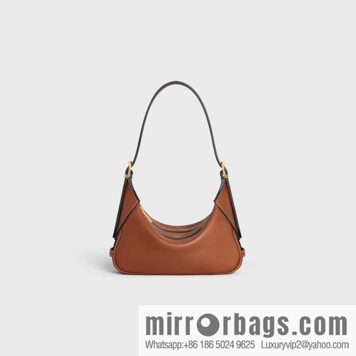 CELINE ROMY Mini Soft Cow Leather Handbag 10K123 Brown