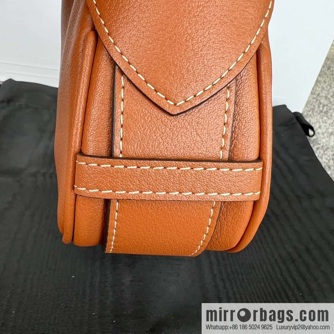 CELINE ROMY Mini Soft Cow Leather Handbag 10K123 Brown