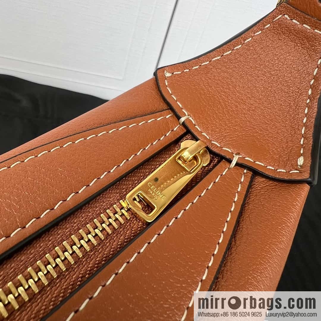 CELINE ROMY Mini Soft Cow Leather Handbag 10K123 Brown