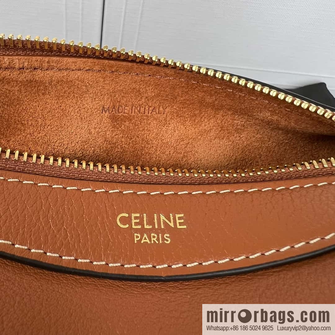 CELINE ROMY Mini Soft Cow Leather Handbag 10K123 Brown