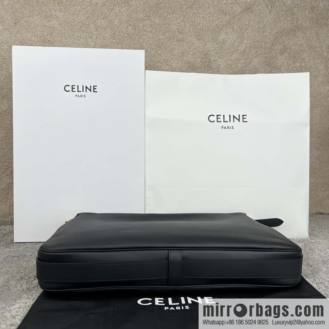 CELINE ROMY Large Soft Cow Leather Handbag 110793 Black