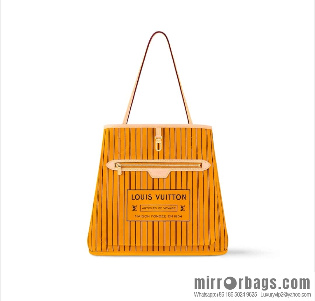 [Premium‑quality] M11947 presbyopia yellow, available on both sides, variable code chip version, shopping bag series NEVERFULL medium handbag