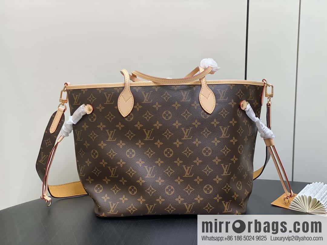 [Premium‑quality] M11947 presbyopia yellow, available on both sides, variable code chip version, shopping bag series NEVERFULL medium handbag