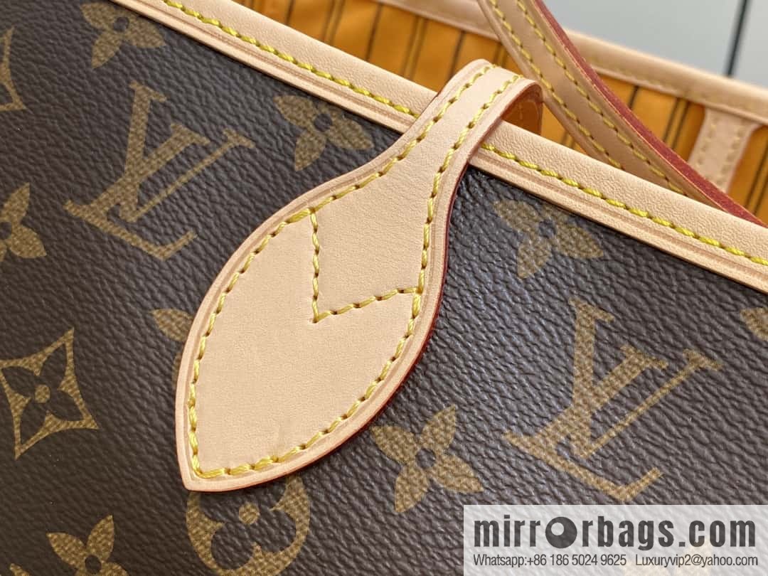 [Premium‑quality] M11947 presbyopia yellow, available on both sides, variable code chip version, shopping bag series NEVERFULL medium handbag