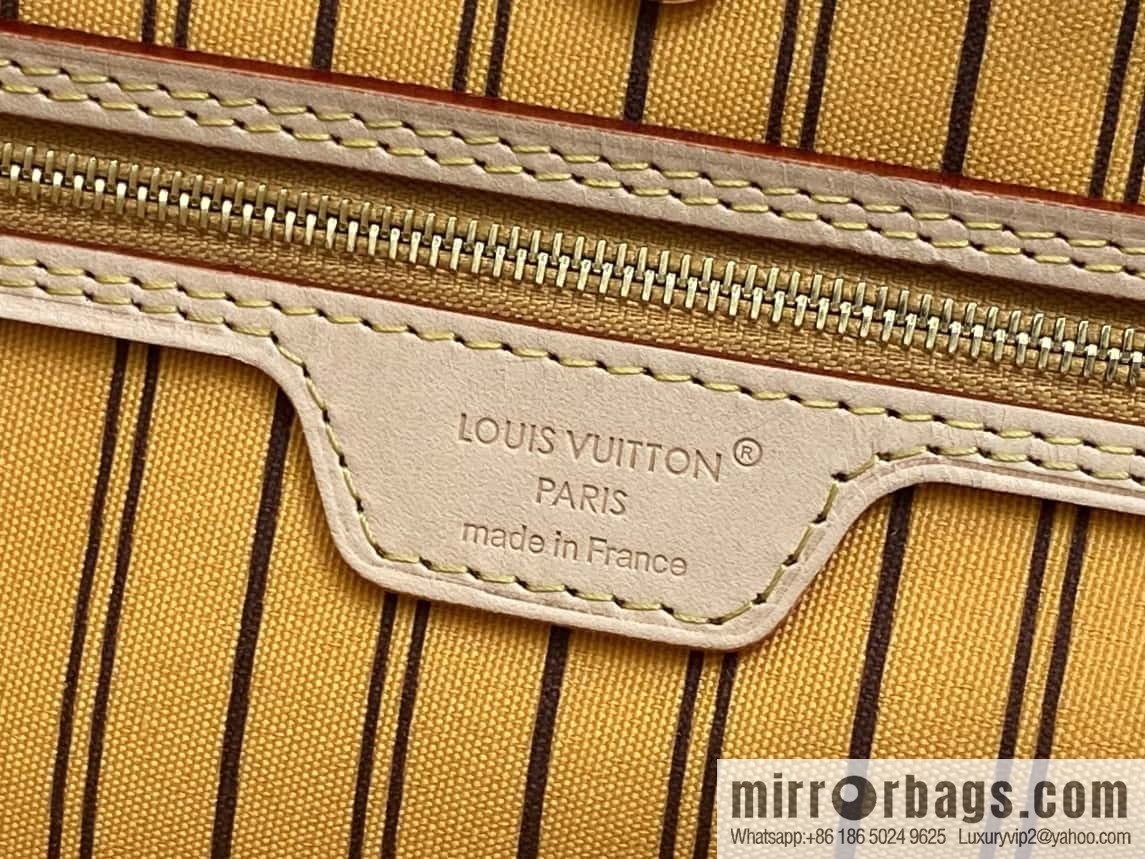 [Premium‑quality] M11947 presbyopia yellow, available on both sides, variable code chip version, shopping bag series NEVERFULL medium handbag