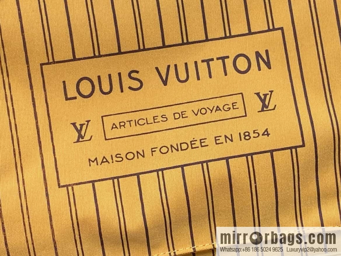 [Premium‑quality] M11947 presbyopia yellow, available on both sides, variable code chip version, shopping bag series NEVERFULL medium handbag