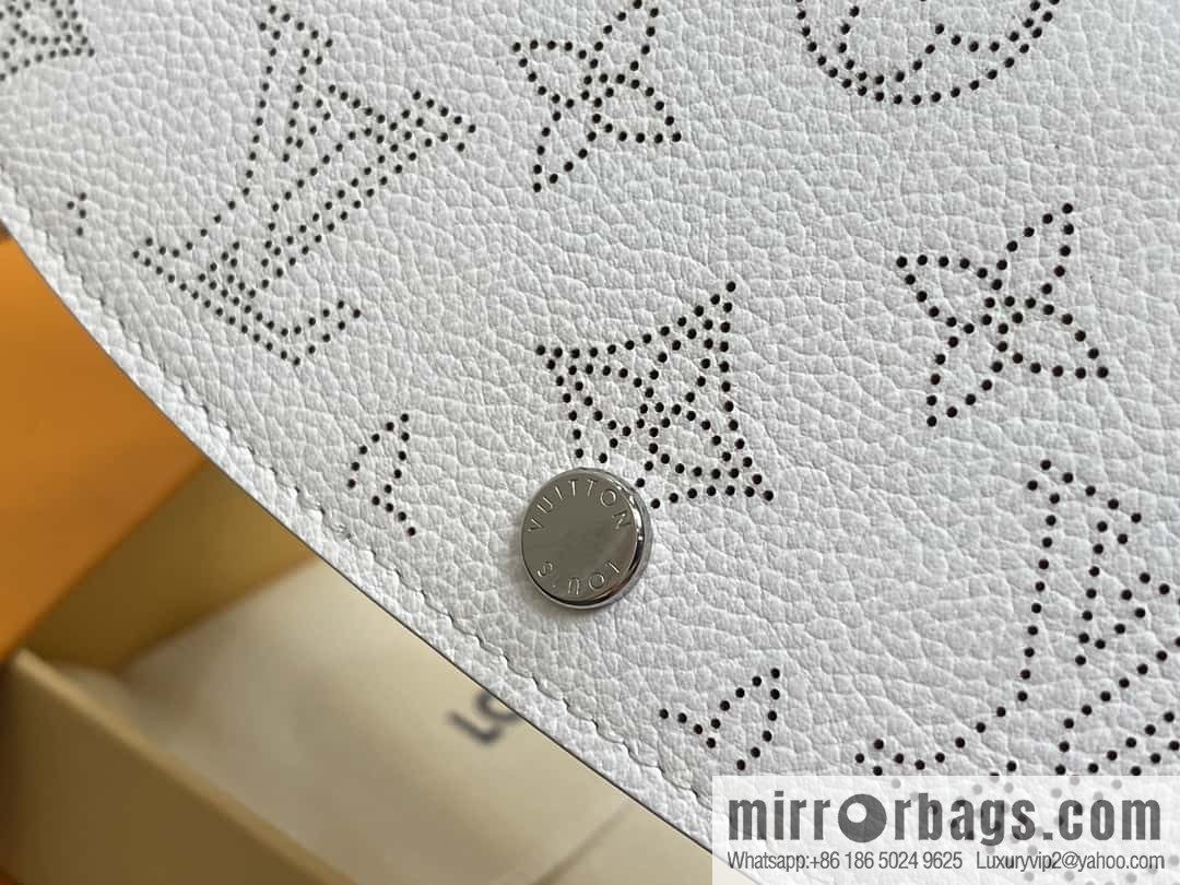 [Boutique‑grade] M11746 white hollow, full leather flip wallet series Iris wallet M60143 11746 white (hollow)