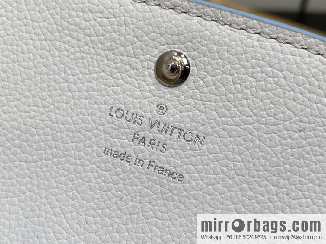 [Boutique‑grade] M11746 white hollow, full leather flip wallet series Iris wallet M60143 11746 white (hollow)