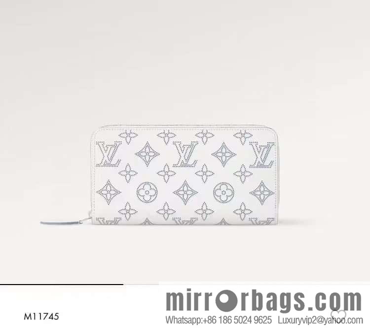 [Premium‑quality] M11745 white hollow, single zipper wallet series Zippy zipper wallet M60017 11745 white (hollow)