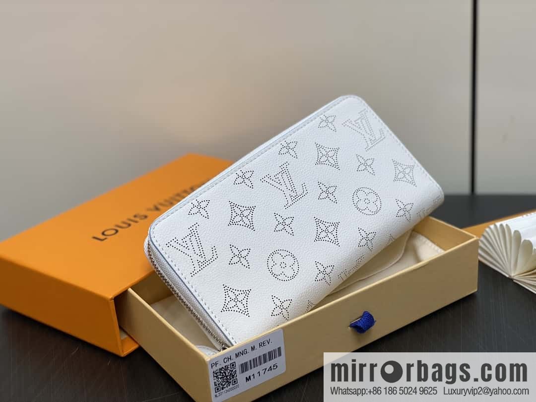 [Premium‑quality] M11745 white hollow, single zipper wallet series Zippy zipper wallet M60017 11745 white (hollow)