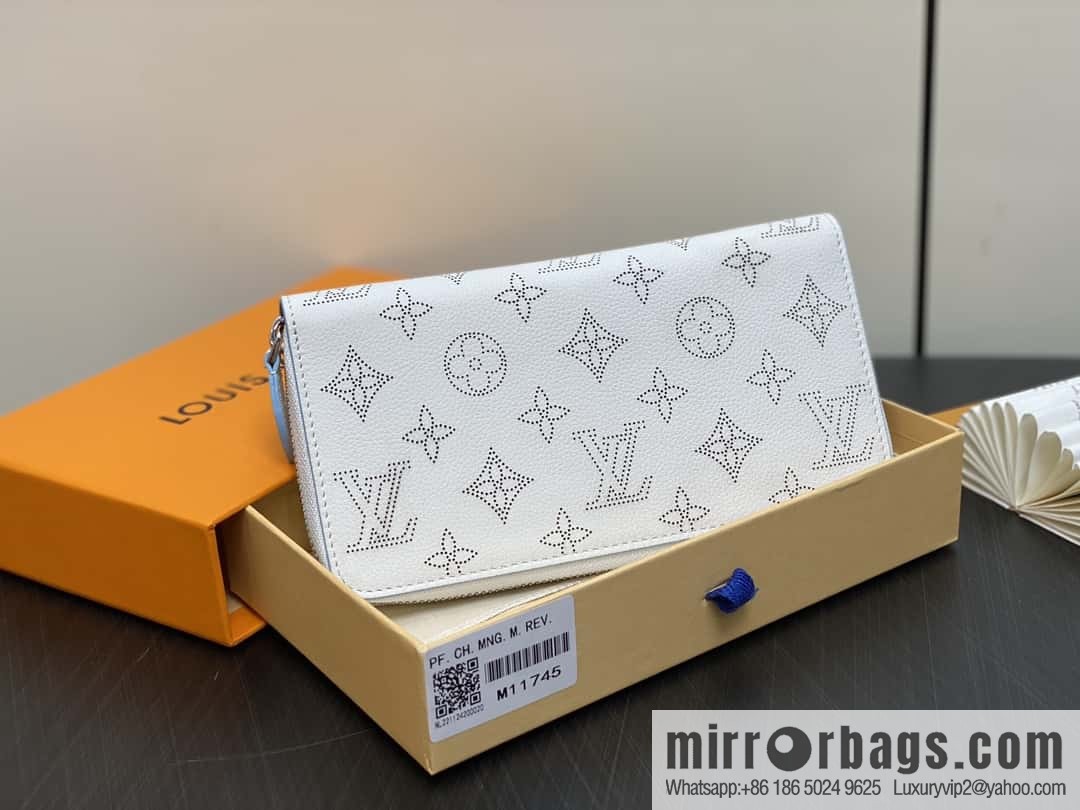 [Premium‑quality] M11745 white hollow, single zipper wallet series Zippy zipper wallet M60017 11745 white (hollow)