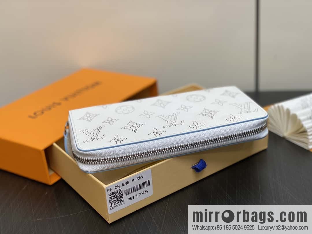 [Premium‑quality] M11745 white hollow, single zipper wallet series Zippy zipper wallet M60017 11745 white (hollow)