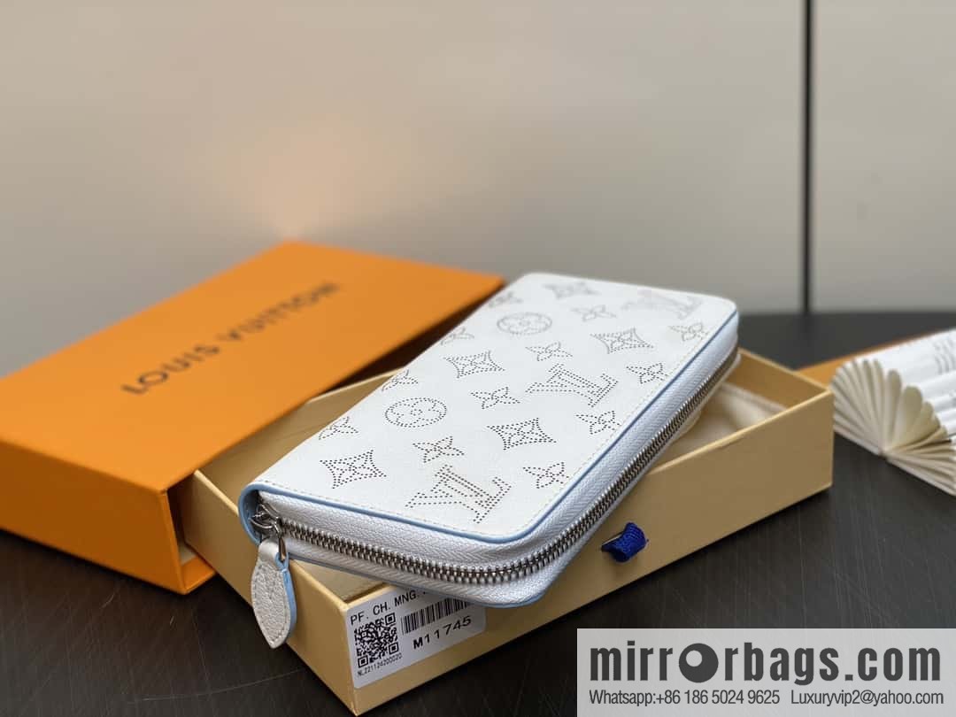 [Premium‑quality] M11745 white hollow, single zipper wallet series Zippy zipper wallet M60017 11745 white (hollow)