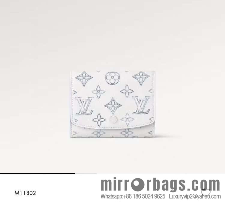 [Boutique‑grade] M11802 white hollow, full leather flip wallet series Iris Compact wallet M62542 11802 white (hollow)
