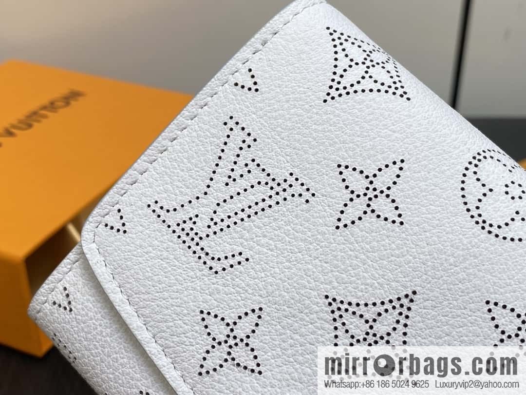 [Boutique‑grade] M11802 white hollow, full leather flip wallet series Iris Compact wallet M62542 11802 white (hollow)