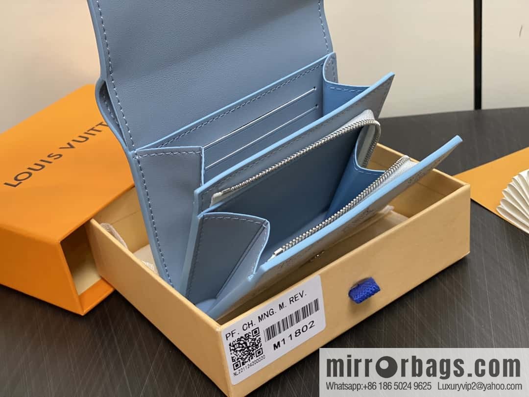 [Boutique‑grade] M11802 white hollow, full leather flip wallet series Iris Compact wallet M62542 11802 white (hollow)