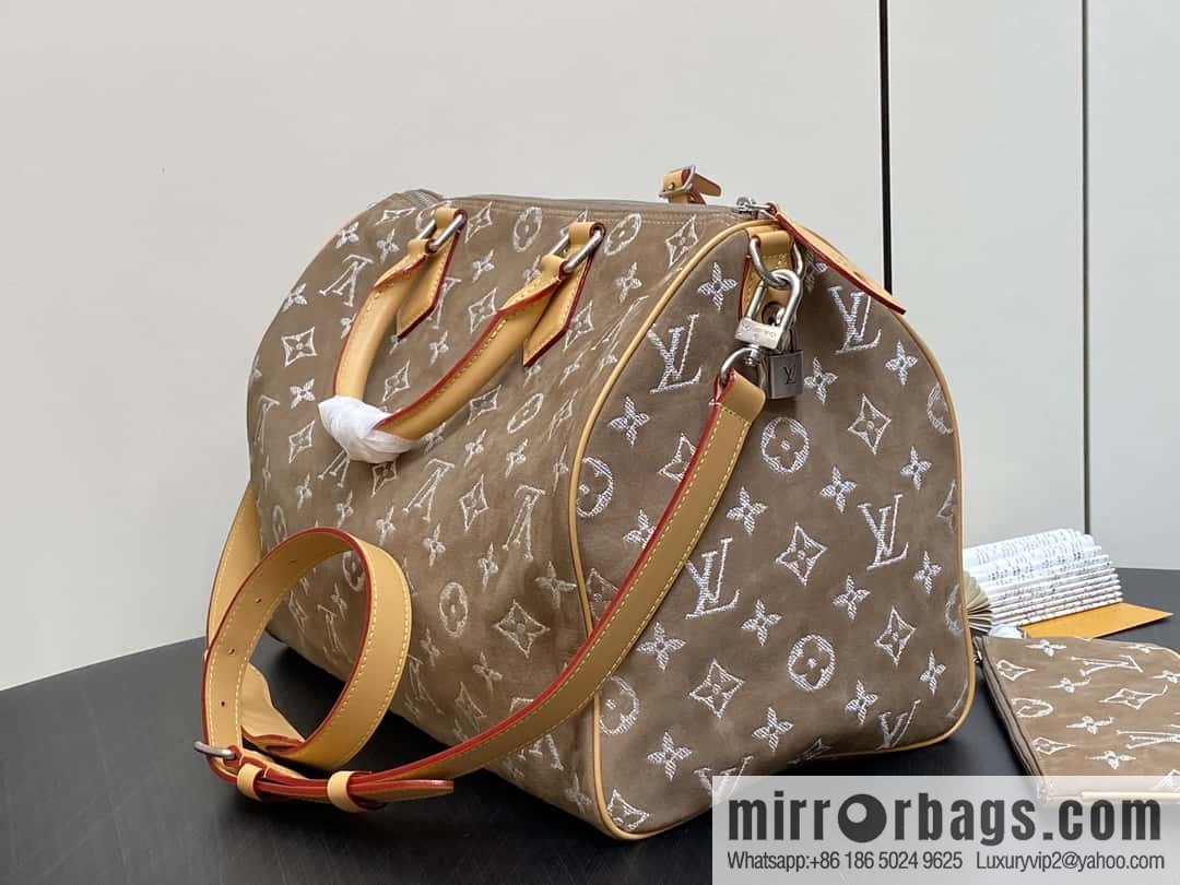 [Boutique‑grade] M24431 polished apricot, pillow bag speedy series P9 Bandoulière 40 Monogram Leather handbag