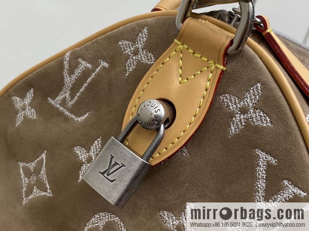 [Boutique‑grade] M24431 polished apricot, pillow bag speedy series P9 Bandoulière 40 Monogram Leather handbag