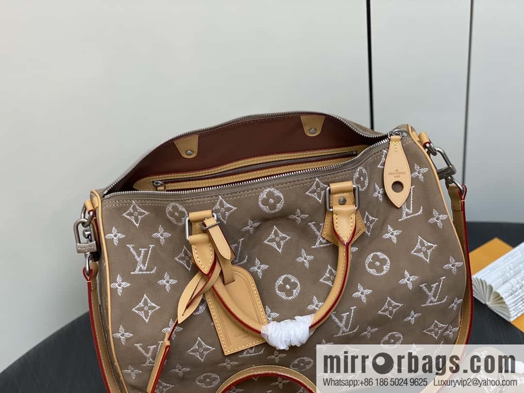 [Boutique‑grade] M24431 polished apricot, pillow bag speedy series P9 Bandoulière 40 Monogram Leather handbag