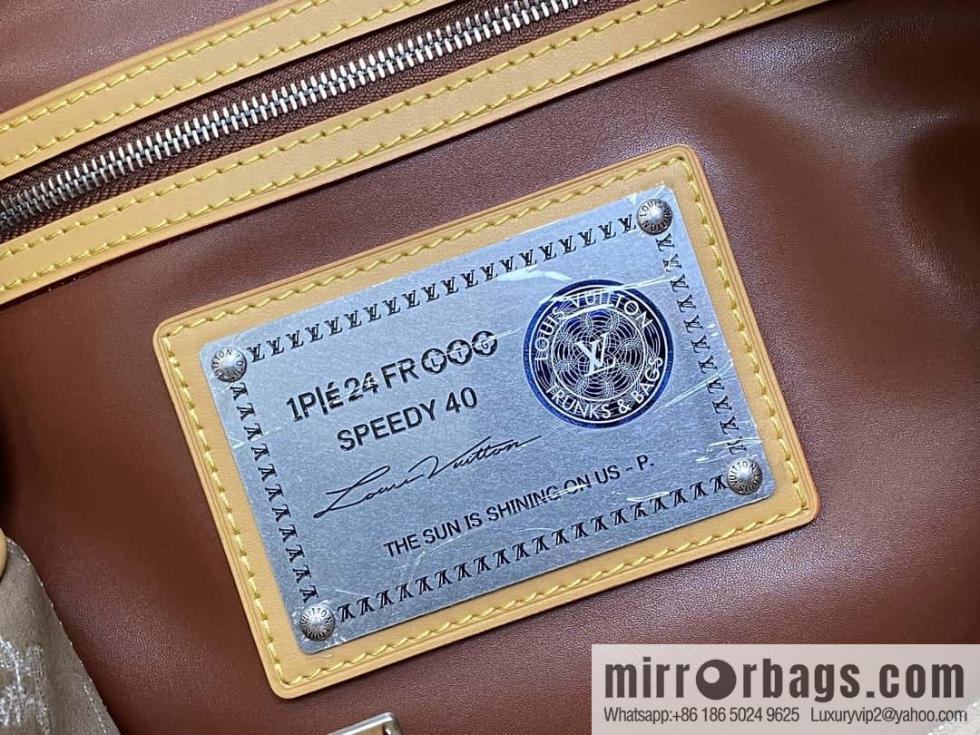 [Boutique‑grade] M24431 polished apricot, pillow bag speedy series P9 Bandoulière 40 Monogram Leather handbag