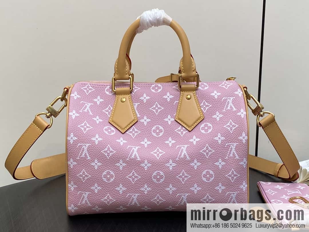 [Boutique‑grade] M21109 pink, all-leather pillow bag speedy series SPEEDY P9 BANDOULIZRE 30 handbag