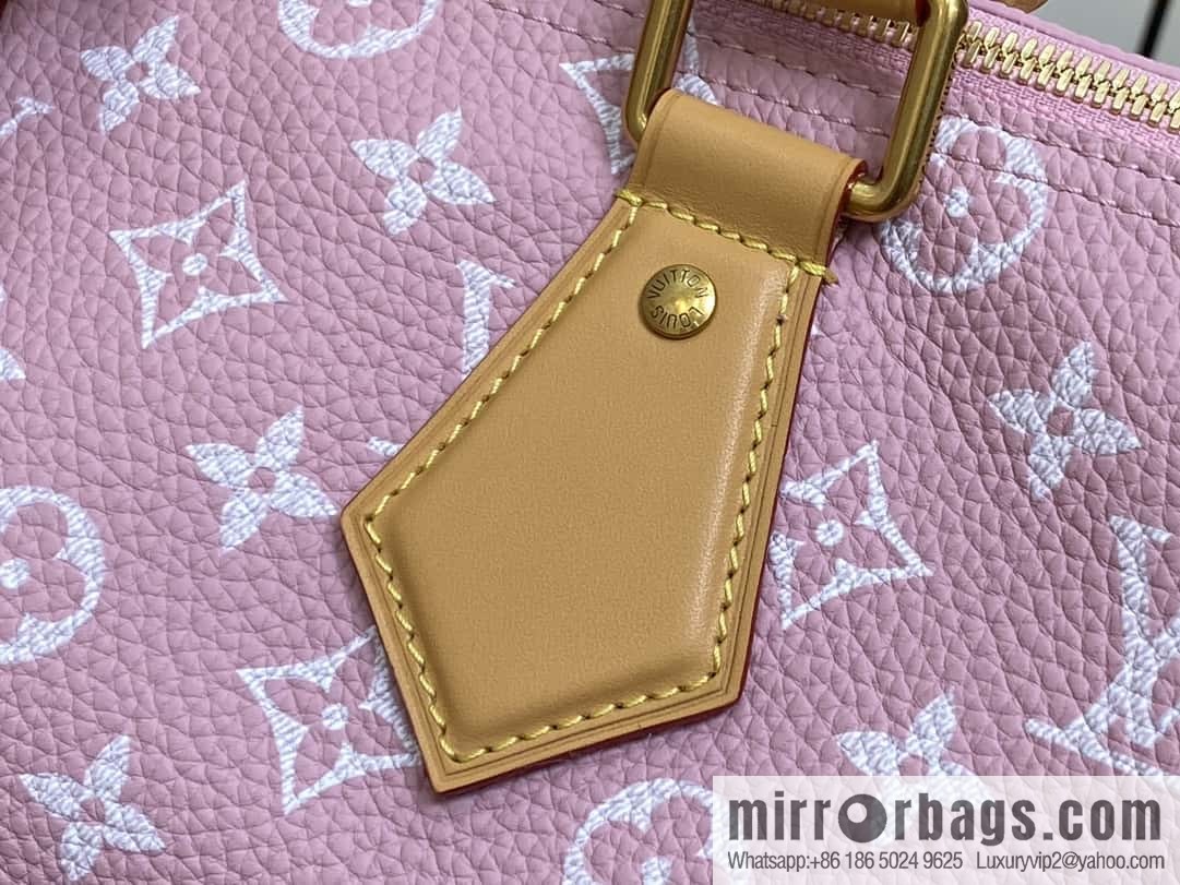 [Boutique‑grade] M21109 pink, all-leather pillow bag speedy series SPEEDY P9 BANDOULIZRE 30 handbag