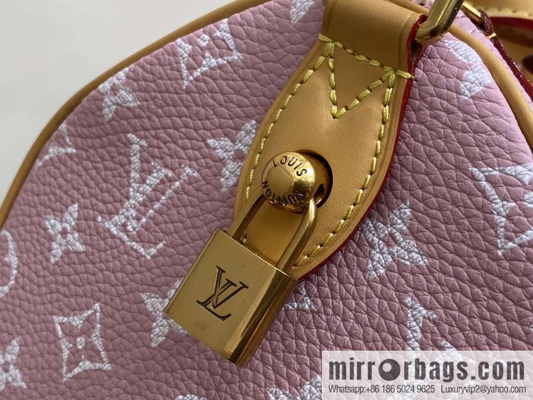 [Boutique‑grade] M21109 pink, all-leather pillow bag speedy series SPEEDY P9 BANDOULIZRE 30 handbag