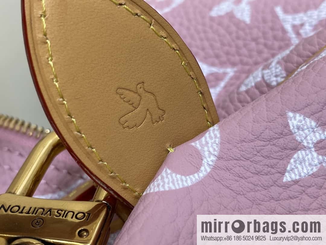 [Boutique‑grade] M21109 pink, all-leather pillow bag speedy series SPEEDY P9 BANDOULIZRE 30 handbag