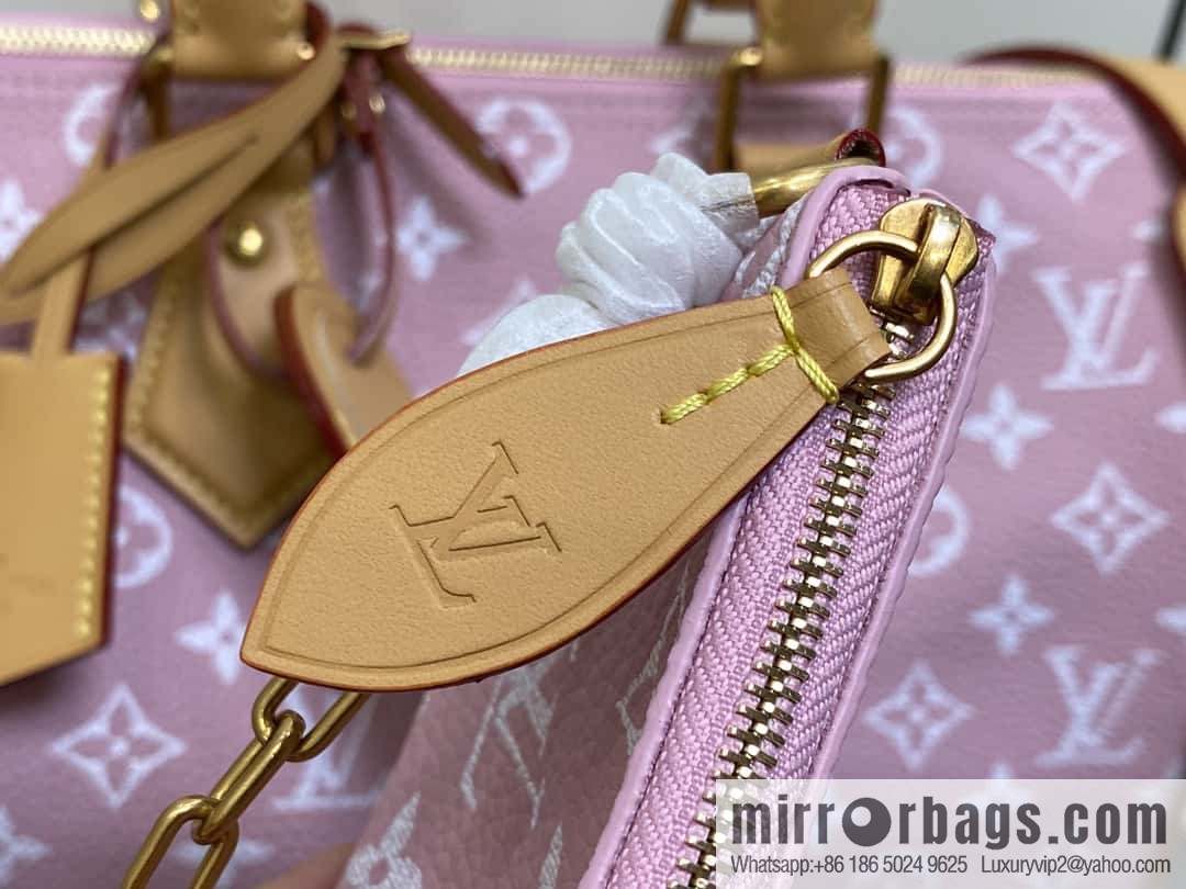 [Boutique‑grade] M21109 pink, all-leather pillow bag speedy series SPEEDY P9 BANDOULIZRE 30 handbag