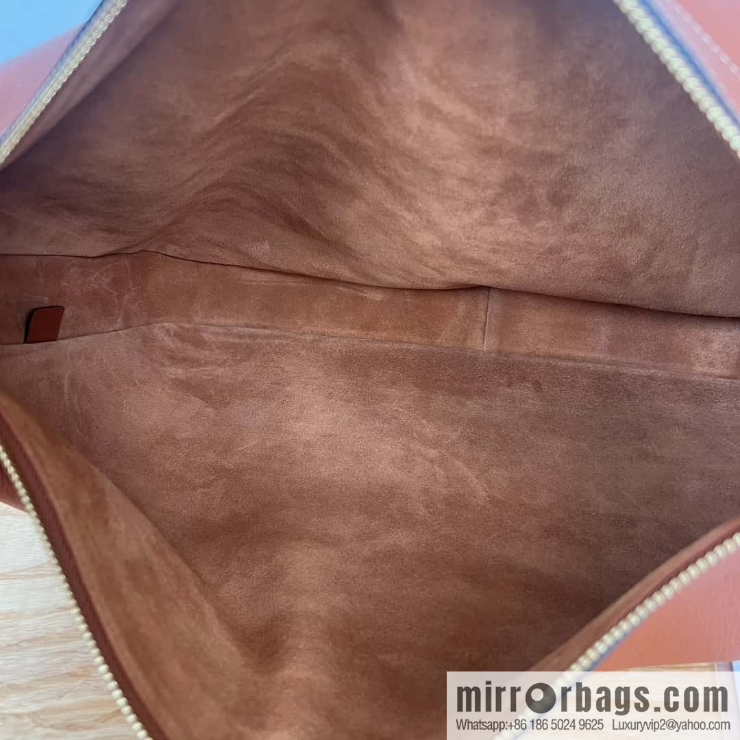 CELINE ROMY Large Soft Cow Leather Handbag 110793 Brown