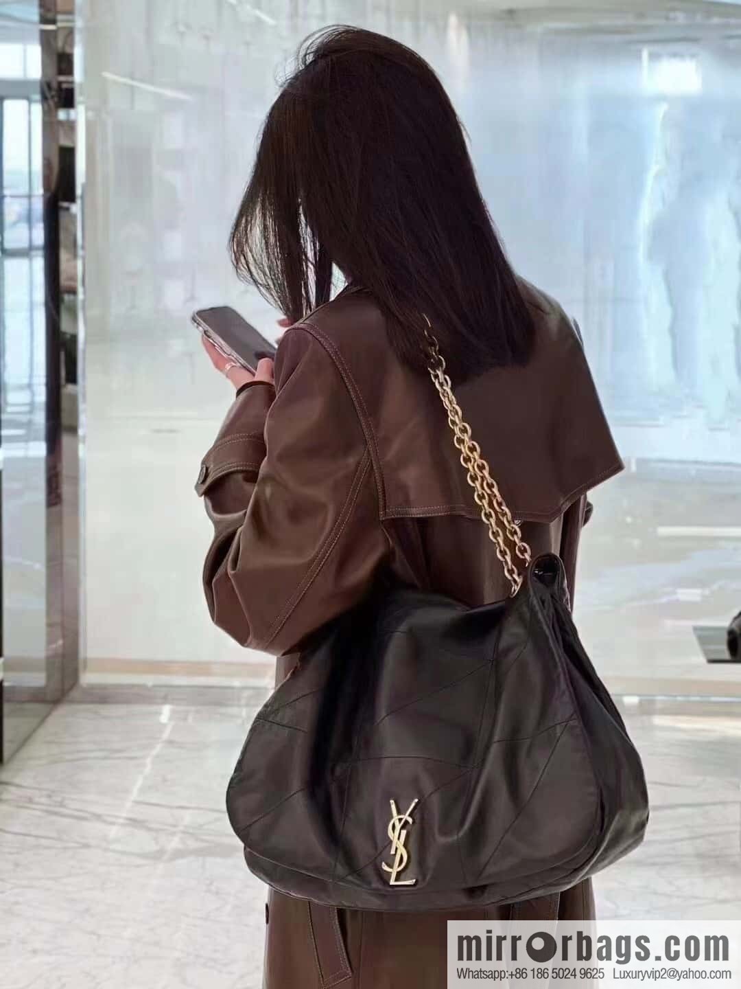 YSL 𝗝𝗔𝗠𝗜𝗘_ large sheepskin handbag 742431