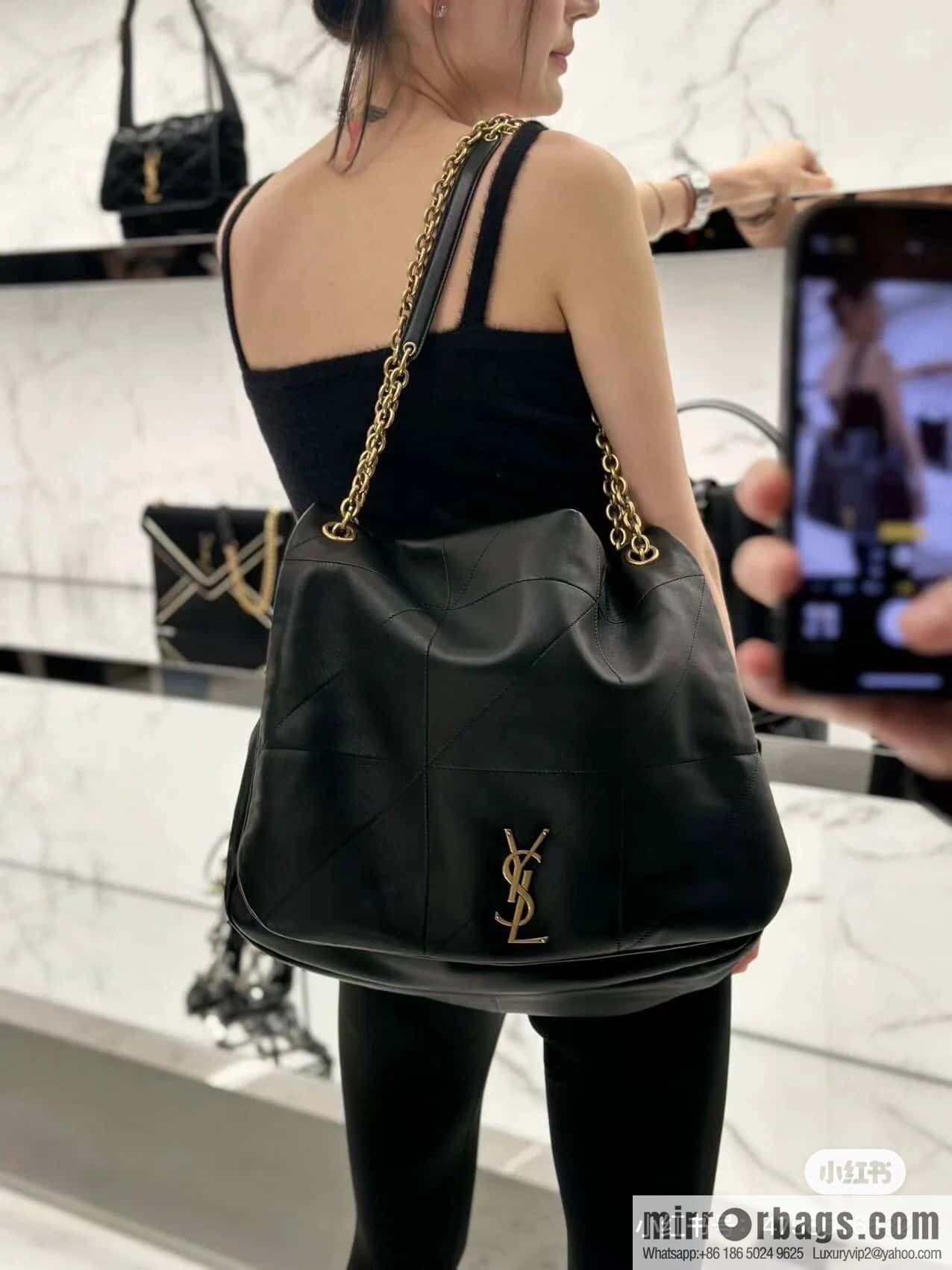 YSL 𝗝𝗔𝗠𝗜𝗘_ large sheepskin handbag 742431