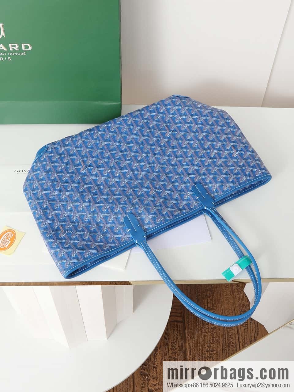 [Premium quality, all copper hardware] 🔎 020320 blue, goyard goya artois small bag (zipper tote bag)