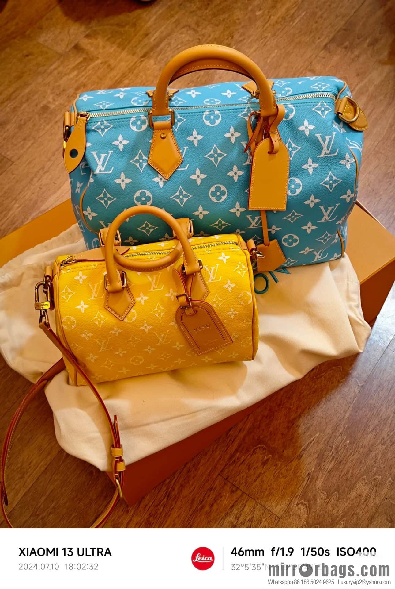 [Boutique‑grade] M21110 lake water blue, full leather pillow bag speedy series SPEEDY P9 BANDOULIZRE 30 handbag