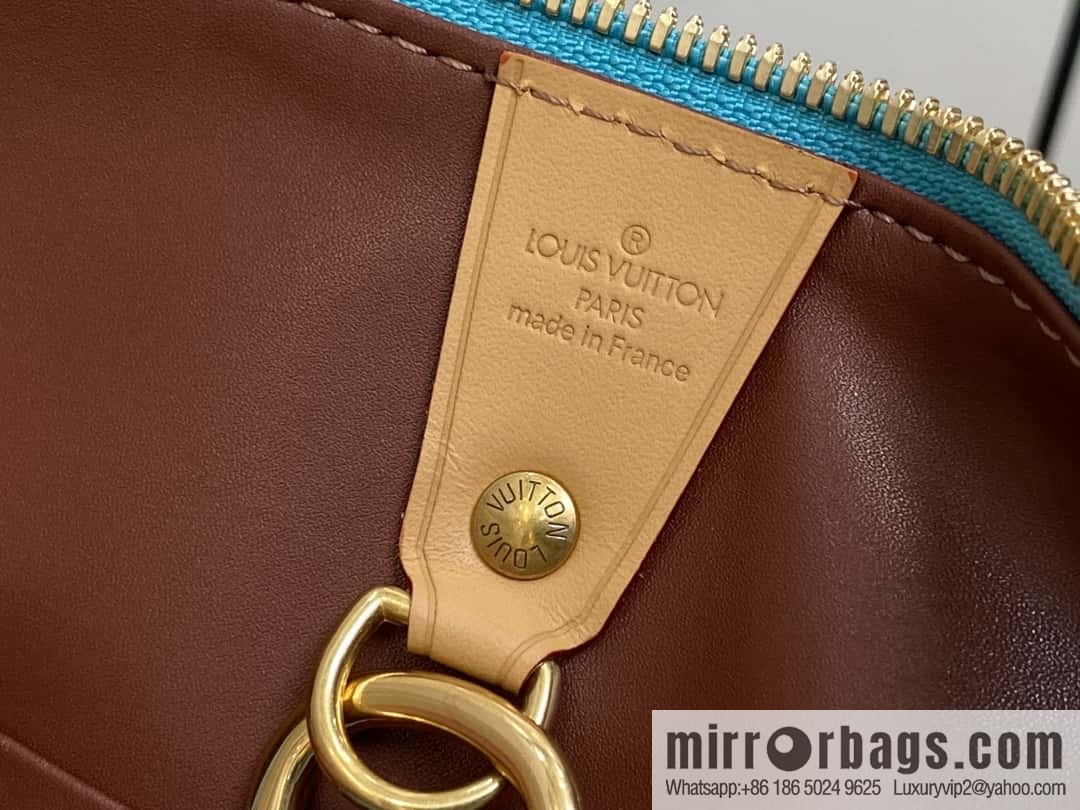 [Boutique‑grade] M21110 lake water blue, full leather pillow bag speedy series SPEEDY P9 BANDOULIZRE 30 handbag