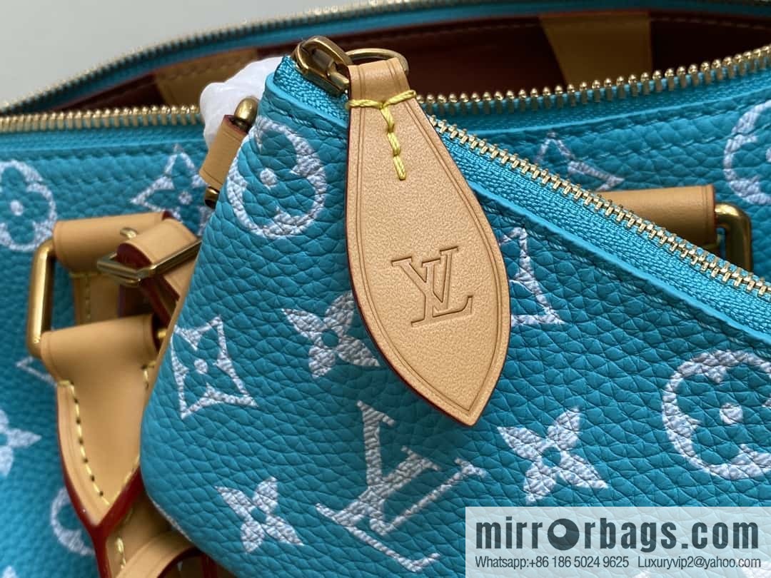 [Boutique‑grade] M21110 lake water blue, full leather pillow bag speedy series SPEEDY P9 BANDOULIZRE 30 handbag