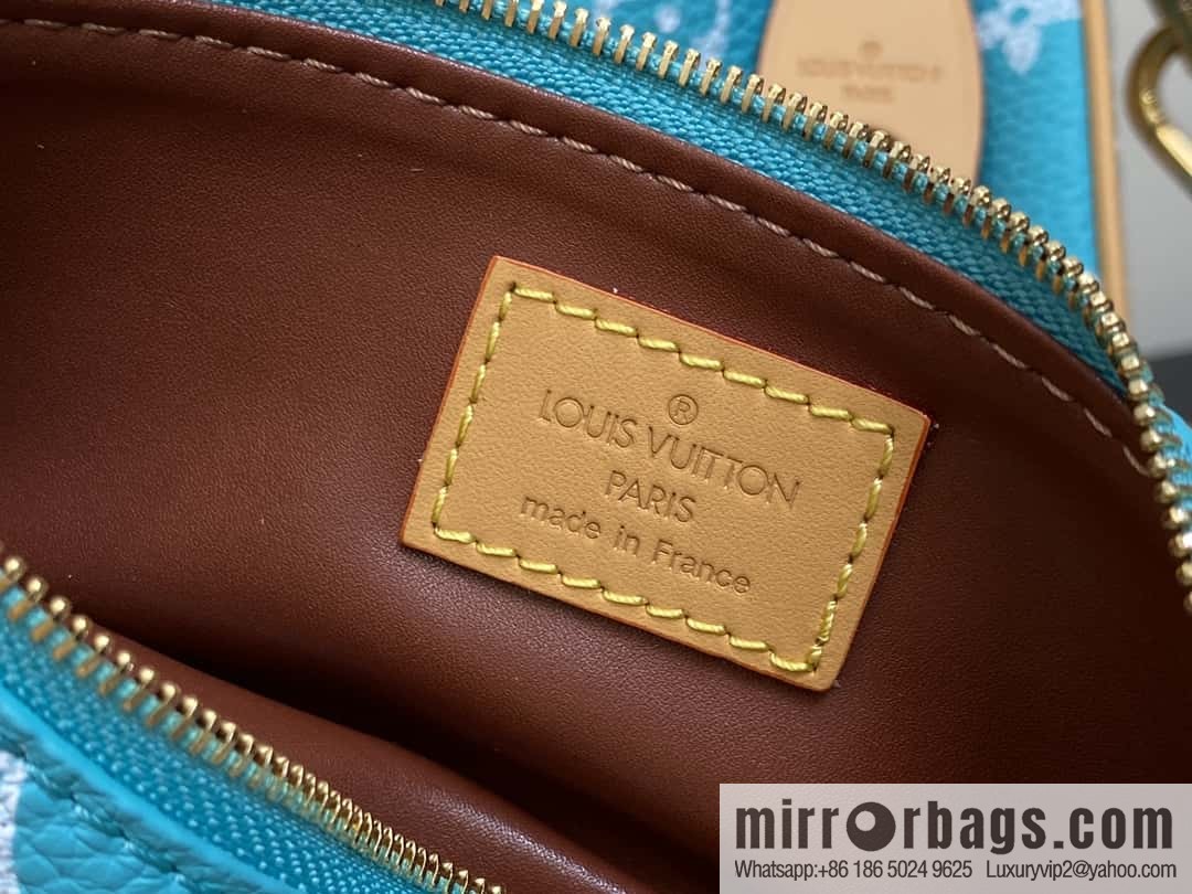 [Boutique‑grade] M21110 lake water blue, full leather pillow bag speedy series SPEEDY P9 BANDOULIZRE 30 handbag