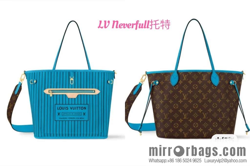 [Boutique‑grade] M13753 presbyopia blue, double-sided available, variable code chip version, shopping bag series NEVERFULL medium handbag