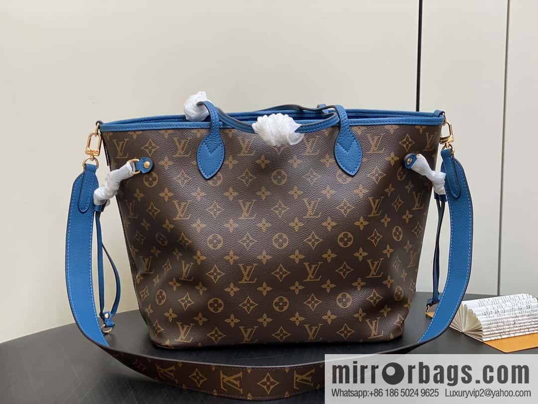 [Boutique‑grade] M13753 presbyopia blue, double-sided available, variable code chip version, shopping bag series NEVERFULL medium handbag
