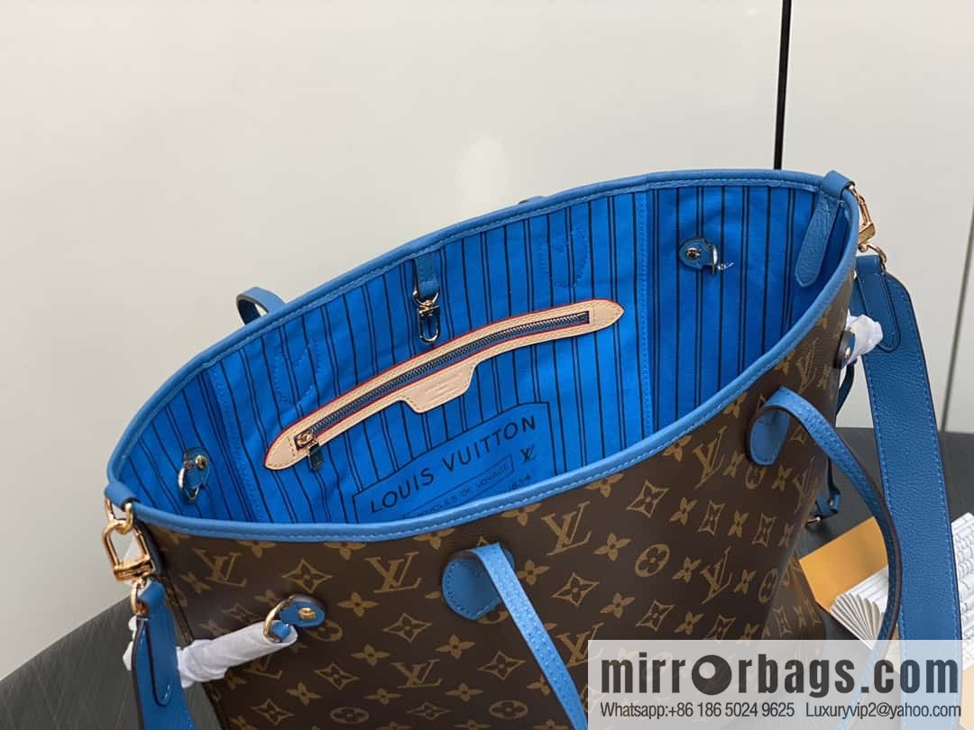 [Boutique‑grade] M13753 presbyopia blue, double-sided available, variable code chip version, shopping bag series NEVERFULL medium handbag