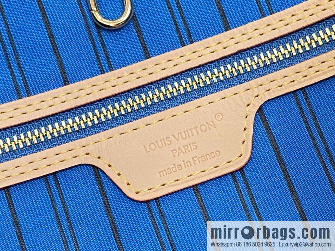 [Boutique‑grade] M13753 presbyopia blue, double-sided available, variable code chip version, shopping bag series NEVERFULL medium handbag