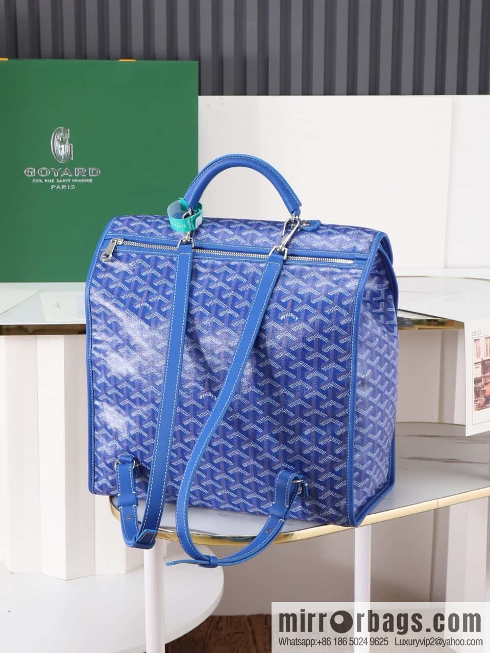 [Premium quality, original materials] Goya original backpack goyard 020237 sky blue