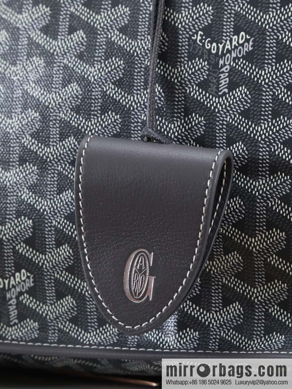 [Premium quality, original materials, leather] Goyard goya anjou small bag 020166m gray tote bag