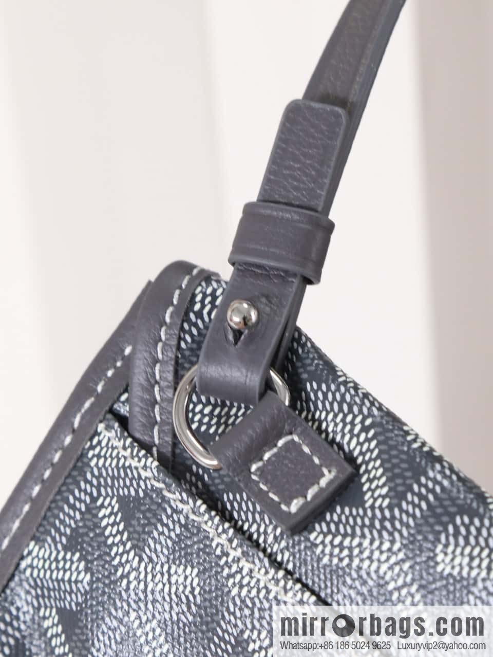 [Premium quality, original materials, leather] Goyard goya anjou small bag 020166m gray tote bag