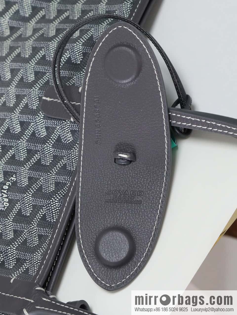 [Premium quality, original materials, leather] Goyard goya anjou small bag 020166m gray tote bag