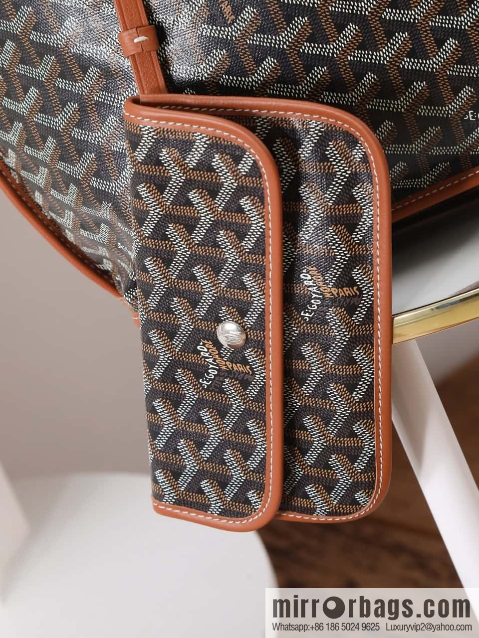 [Premium quality, original materials, leather] Goyard goya anjou small bag 020166m brown tote bag